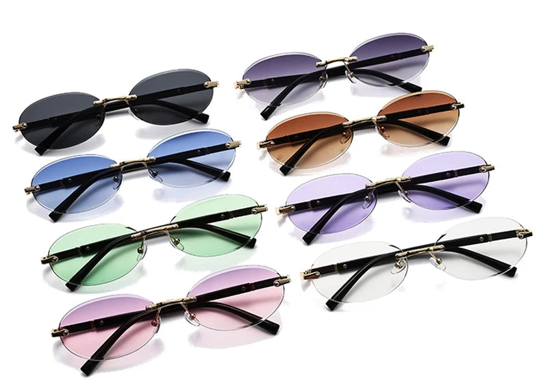 SO & EI rétro ovale femmes lunettes de soleil