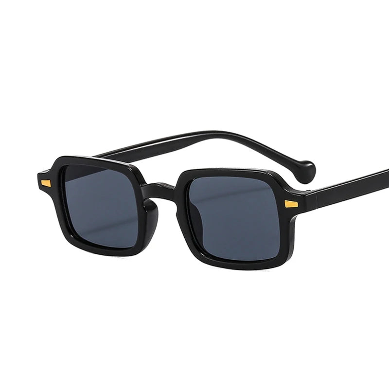 Mode luxueux Rectangle lunettes de soleil femmes