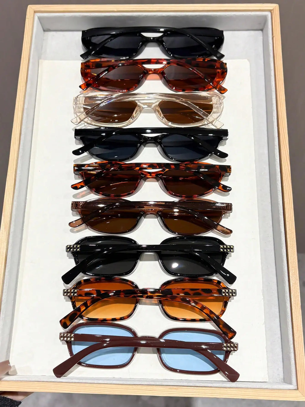 Lot de 9 lunettes à monture complète géométriques multicolores