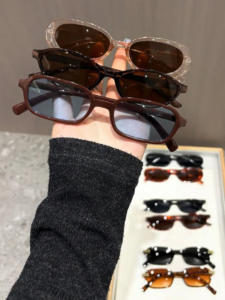 Lot de 9 lunettes à monture complète géométriques multicolores