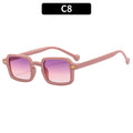 Mode luxueux Rectangle lunettes de soleil femmes
