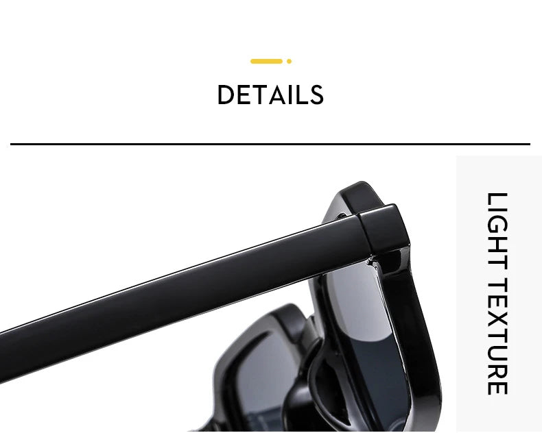 Mode luxueux Rectangle lunettes de soleil femmes