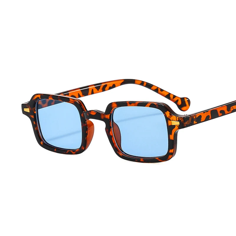 Mode luxueux Rectangle lunettes de soleil femmes