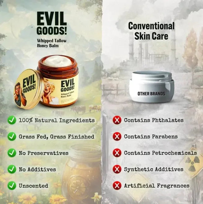 EVIL GOODS Whipped Beef Tallow & Manuka Honey Organic Nourishing Face Cream