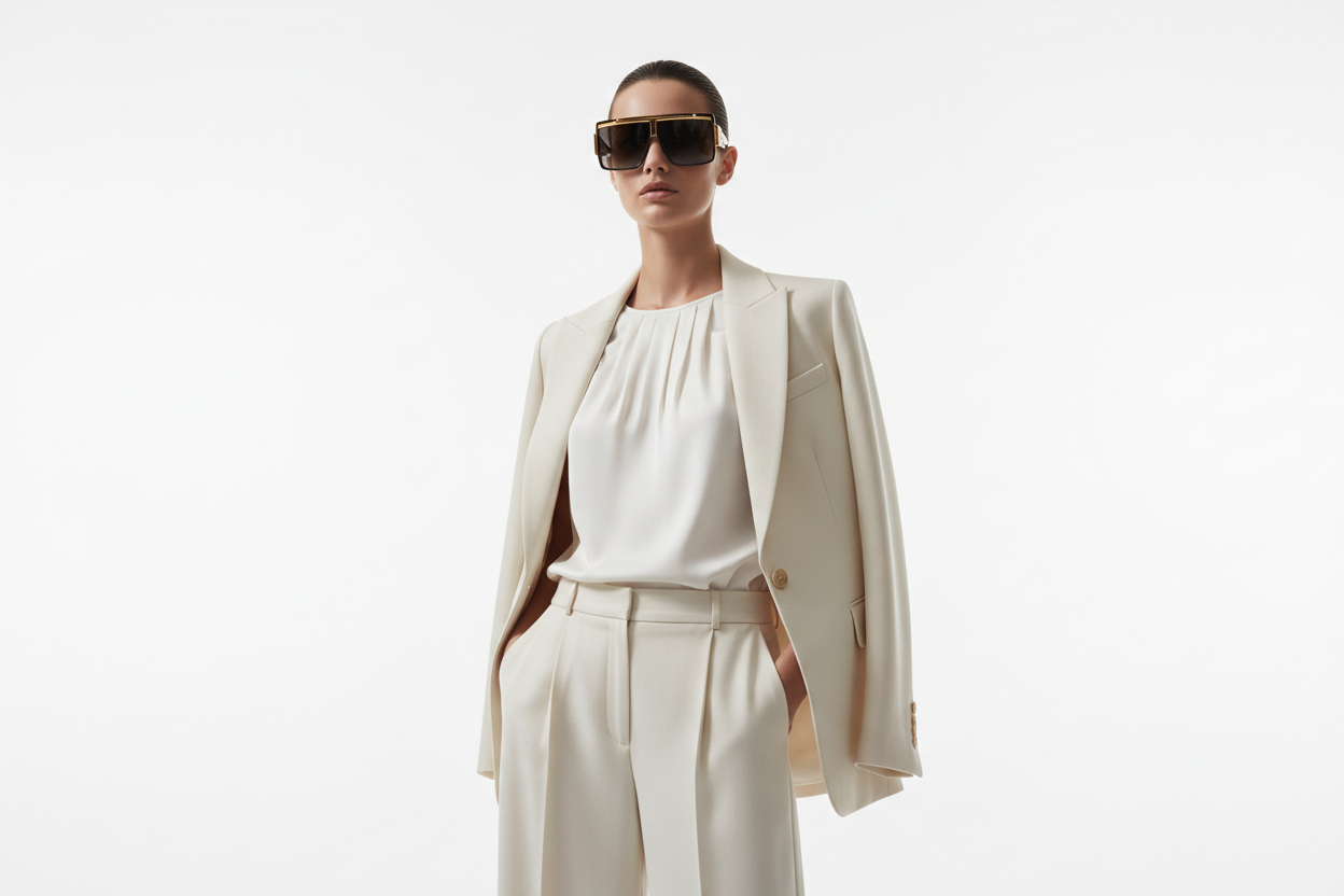 Bannière Luméa – mannequin lunettes studio