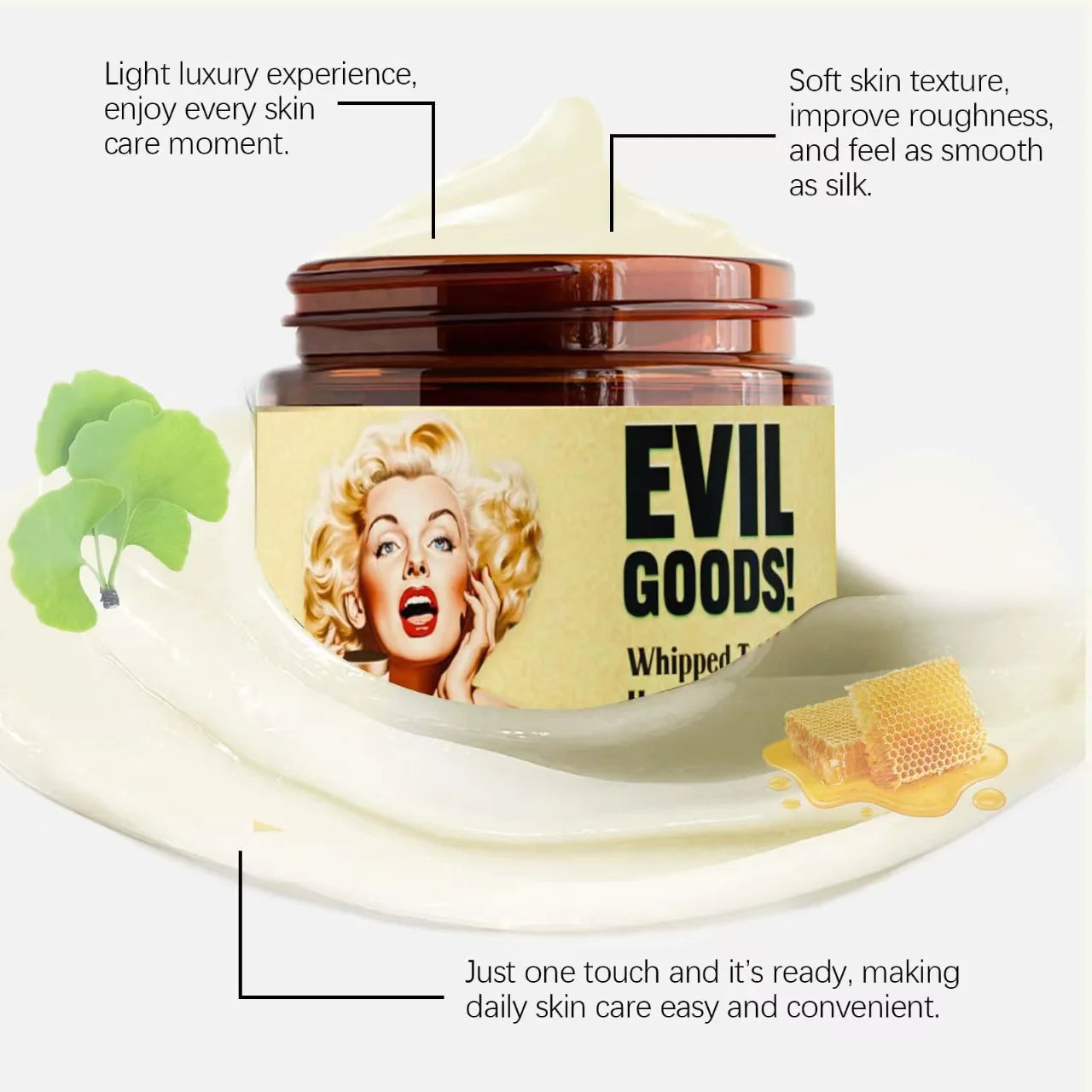 EVIL GOODS Whipped Beef Tallow & Manuka Honey Organic Nourishing Face Cream